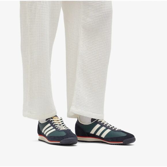 Adidas Women's 6 Mineral Green Off White SL 72 OG Leather Sneakers Retro LM2-16 - Picture 1 of 9